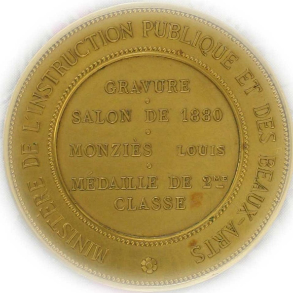 Médaille de 2e classe du salon de 1880
