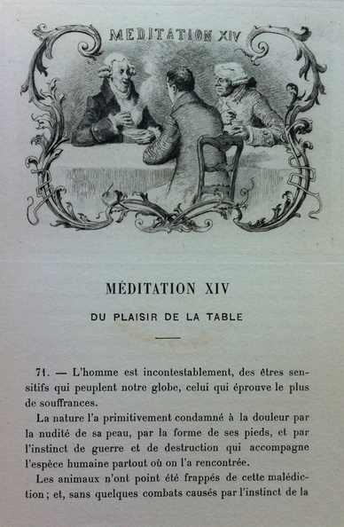 Méditation XIV : Du plaisir de la table, avec texte