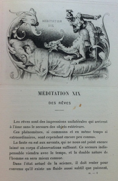 Méditation XIX : Des rêves, avec texte