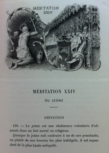 Méditation XXIV : Du jeûne, avec texte