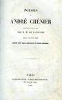 Poesies de André Chénier