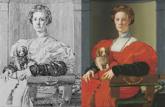 Pontormo - Portrait de femme en rouge